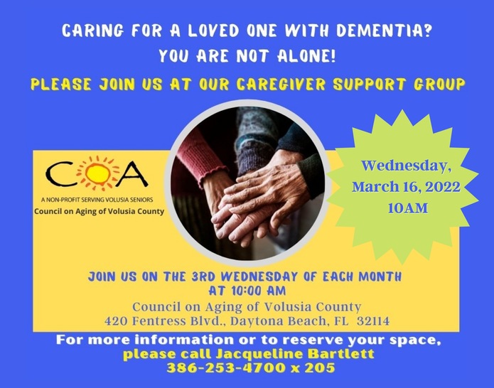 Council on Aging of Volusia County Caregiver Support Group