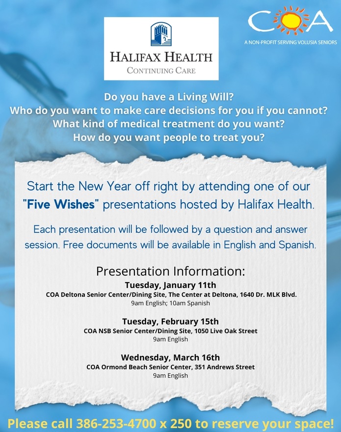 Halifax Health 5 Wishes