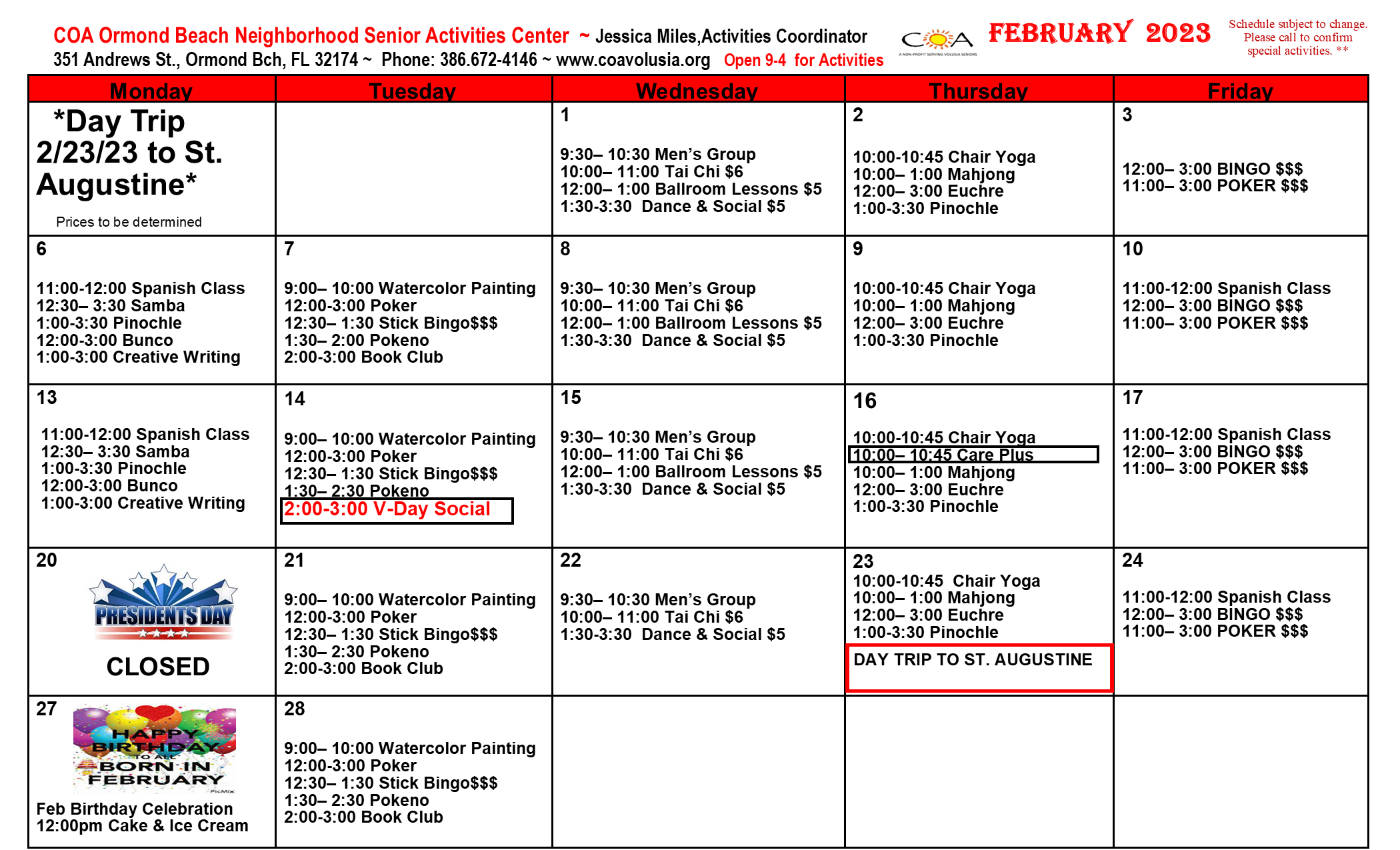 COA Ormond Beach Senior Center & Neighborhood Dining Site