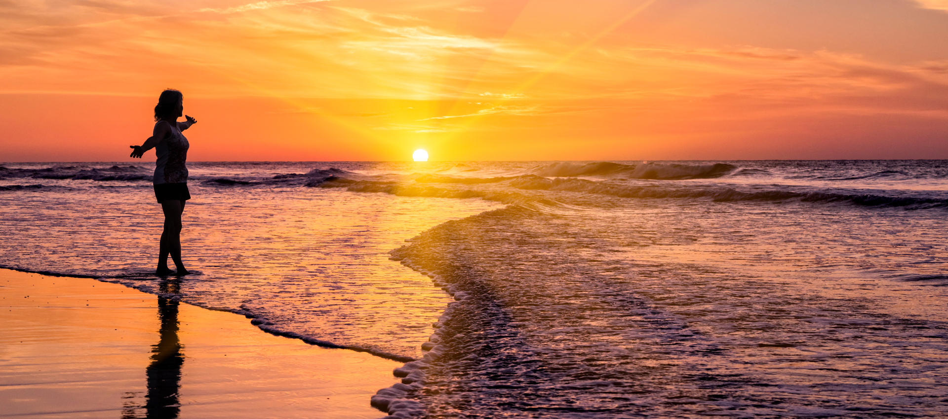 Sunset on the beach